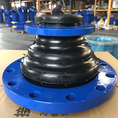 Tee Bellow Epdm Rubber Expansion Joint / Double Sphere Rubber Expansion Joint สําหรับสื่อน้ํา