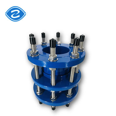 โลหะคาร์บอนการถอดรหัสร่วมการประกอบในท่อ Blue Epoxy Coated Butterfly Valve จุดปลาย Flange Double